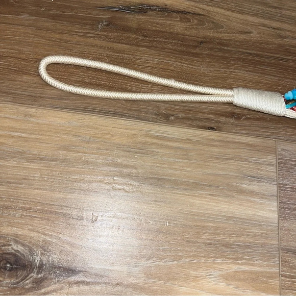 Womens Leather Shop 80s/90s corded multicolor belt with bead accent Colorful - Picture 2 of 6